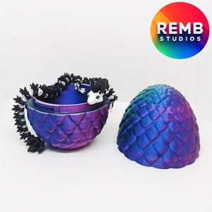 3D Print Dragon Egg STL File: Remb Studios Print-in-Place Design image 4