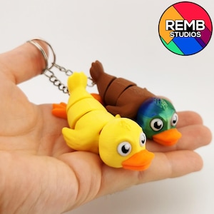 Cute Flexi Duck Remb Studios, STL file for 3D printing, STL print files, Print in Place