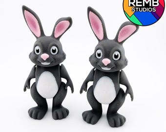 Flexi Easter Bunny STL File: 3D Print Model