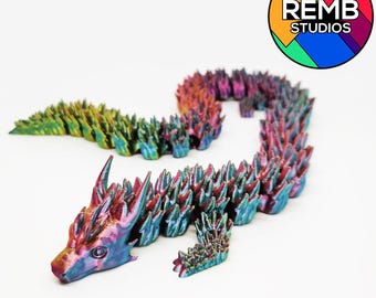 Articulated Thorny Dragon Remb Studios, STL file for 3D printing, STL print files, Print in Place