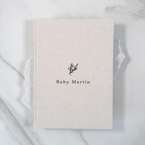 Personalized Baby Shower Guest Book, Personal Baby Guest Book, A4 Size, 4 Colour Options, Baby Shower Guest Book Custom | THEBRIDEAU
