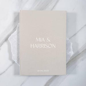 Libri degli ospiti per matrimoni in lino, libro degli ospiti personalizzato in lino, libro degli ospiti per matrimoni personalizzato