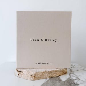 Álbum de fotos de casamento em linho, álbum de fotos autoadesivo, álbum de memórias de casamento