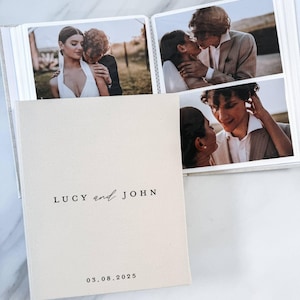 Photo Album with Sleeves, Custom Linen Cover, Fits 200 Photos, Photo Album Personal, Bridal Gift Idea | THEBRIDEAU