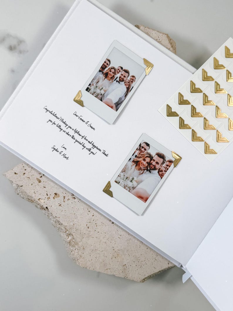Photo Corner Stickers for Guest Book 48pcs, Guest Book Photo Corners, Add On Listing image 1