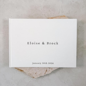 Personalized Instax Wedding Guest Book, Custom Linen Wedding Guest Book, Instant Photo Guestbook