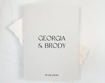 Livro de assinaturas de casamento em linho, livro de assinaturas personalizado em linho, livro de assinaturas de casamento personalizado, D11