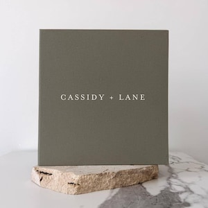 Aangepast linnen fotoalbum, zelfklevend trouwfotoboek, gepersonaliseerd album voor koppels, D02