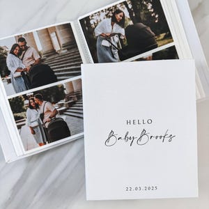 Baby Photo Album with Sleeves, Personal Photo Album for Newborn Memories, Holds 200 Photos, Linen Cover | THEBRIDEAU