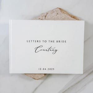 Libro de cartas a la novia, cartas de dama de honor a la novia, libro de cartas a la novia dorado, álbum de recortes de cartas a la novia, notas para la novia / D47