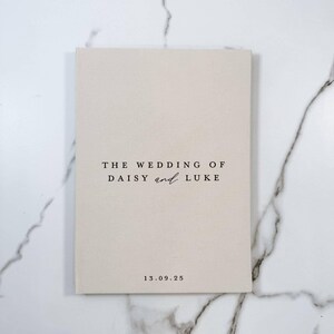 Libros de firmas de boda de lino – Nuevo estilo vertical, producción rápida, 40 hojas (80 páginas), tamaño A4, libro de firmas de boda de tapa dura de THEBRIDEAU