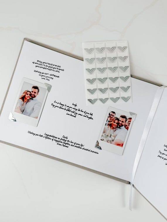 Photo Corner Stickers for Guest Book 48pcs, Guest Book Photo Corners, Add On Listing