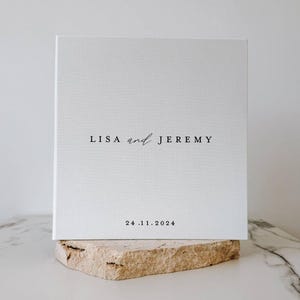 Wedding Album Self Adhesive, Linen Wedding Photo Album, Custom Couple Memory Book