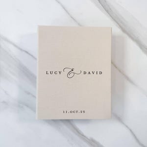 Wedding Photo Album with Sleeves, Neutral Linen, Personal Photo Album for 200 Prints, Perfect for Weddings or Honeymoon | THEBRIDEAU