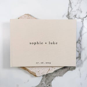 Custom Wedding Guest Book, Linen Polaroid Album, Engagement and Anniversary Scrapbook, A4 Size, Wedding Reception Book | THEBRIDEAU