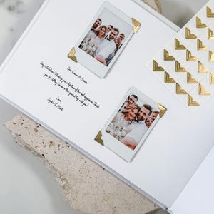 ADD ON Listing | Selbstklebende Bilderrahmenecken | Fotoecken Aufkleber fürs Hochzeitsgästebuch