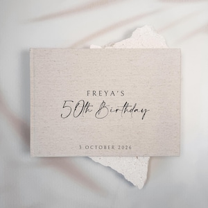 Custom Birthday Guest Book 18th, 21st, 30th, 40th, 50th Birthday Party Guestbook, Customised Party Book, D71