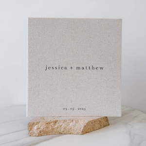 Self Adhesive Photo Album, Linen Cover Wedding Album, Custom Couple Photo Book
