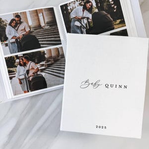Baby Photo Album with Sleeves, Fast Shipping, Compact Photo Book for 4x6 Prints, Modern Baby Gift | THEBRIDEAU