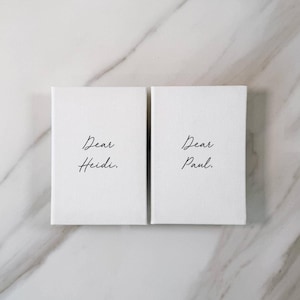 Wedding Vow Book Set, Personalized Wedding Vows, Linen Cover Vow Books, D48 image 9