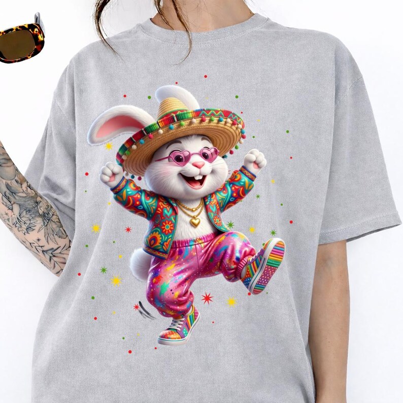 Cinco De Mayo Dancing Bunny PNG, Funny Fiesta Rabbit Clipart, Colorful ...