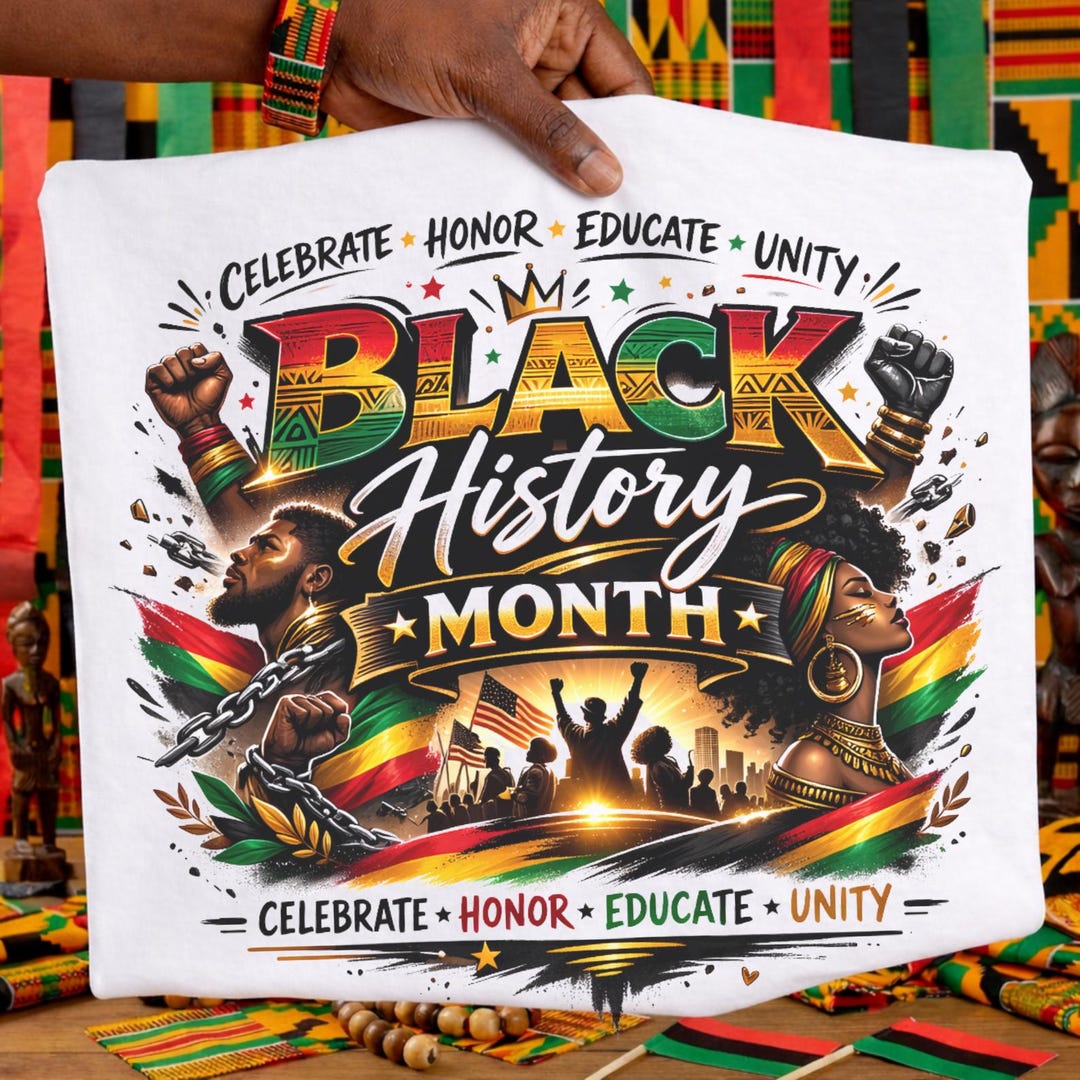 Black History Month PNG – Celebrate Honor Educate Unity Design ...
