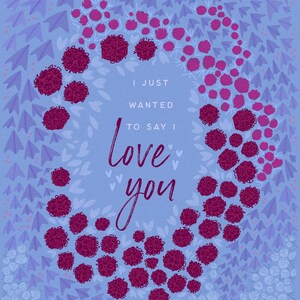 Carte de Saint Valentin | Carte numérique | Art floral