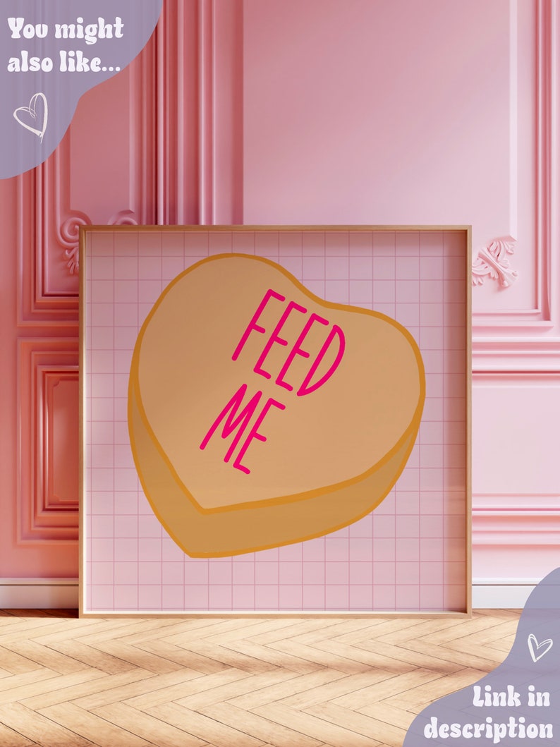 I Love Margs Candy Hearts Wall Art Valentine's Day Decor Digital Wall