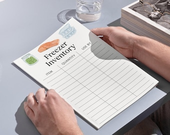 Freezer Inventory Printable | Kitchen Organization Sheet | Food Storage Tracker | Quantity Item Use By Log | Meal Prep & Pantry Management