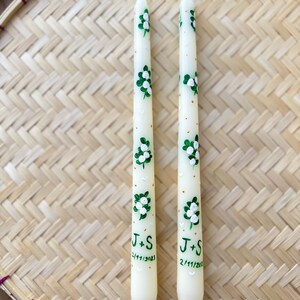 Wedding Candles, Hand Painted Taper Candles, Floral Candles, Dinner Candles, Anniversary Candles, Mother gift, Candle gift