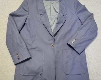Vintage Miss Pendleton Purple 100% Virgin Wool One Button Blazer Size 12