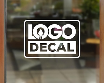 Custom Logo Decal Printed - Personalized Vinyl Lettering - Custom Business Decal - Window Decal - Storefront Logo
