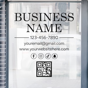 Business Name Window Decal - Your Company Name Vinyl Decal - Storefront Vinyl Sticker - Office Window Door Lettering Sign - Window Signage