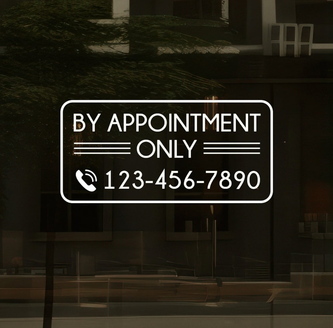 By Appointment Only Decal - Appointment Only Sign With Number - Doctor ...