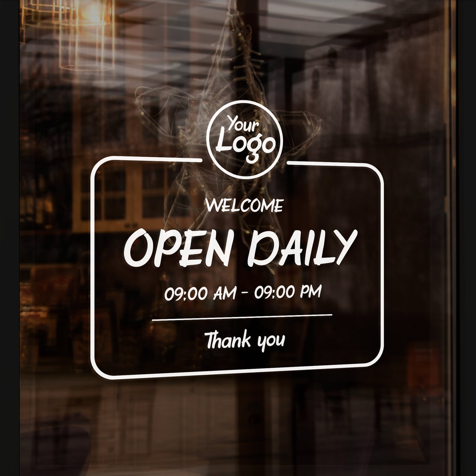 Custom Business Hours Decal Personalized Store Front Sign Open Closed ...