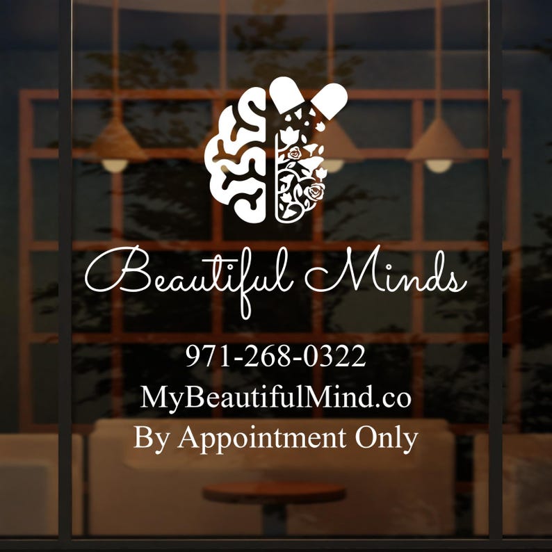 Company Logo Window Sticker - Custom Vinyl Lettering Sign for Storefronts, Glass Doors, and Walls