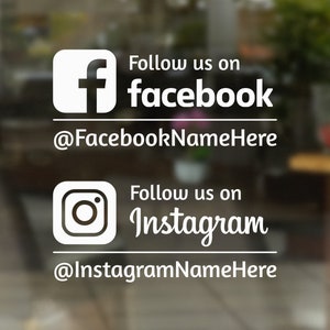 Custom Social Media Tag Sticker: Business Window Decal