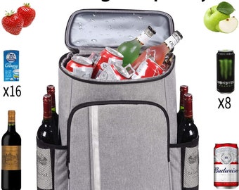 Backpack Cooler Leakproof Insulated Waterproof Backpack Cooler Lightweight Soft Beach Cooler bag for Men Women to Work Lunch Picnics Camping
