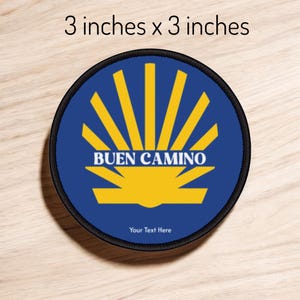 Buen Camino Iron-On Patch Camino de Santiago Pilgrim Shell Walking Badge Custom Travel Patch for Backpacks, Jackets & More