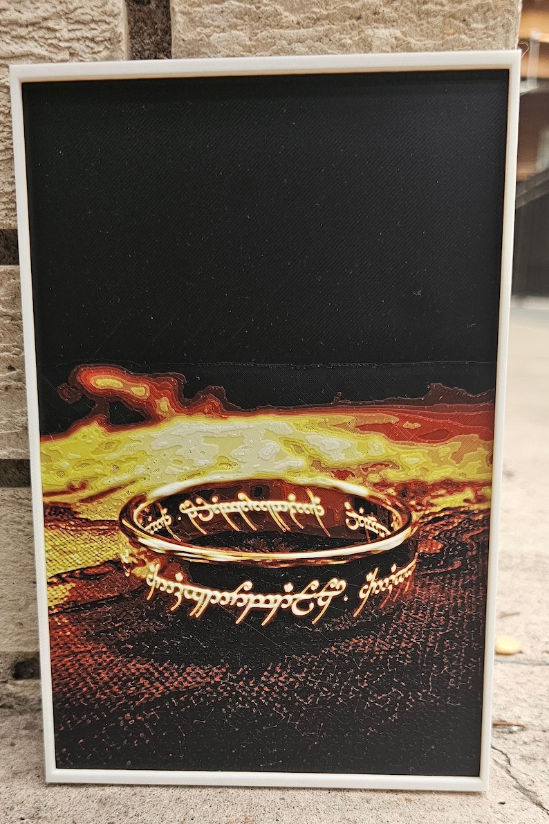 Lord of the Rings 3D Printed Poster - Etsy