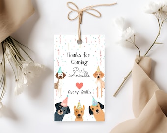 Quirky dog gift tag| Birthday thank you tag| instant download