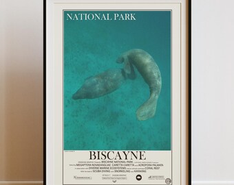 Biscayne National Park Poster: Vintage Travel Art Print