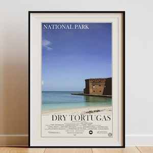 Plakat Parku Narodowego Dry Tortugas: Vintage Travel Art Print