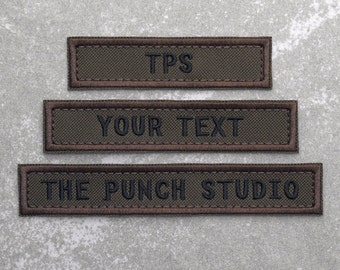 Custom Nametapes Military Embroidery Patch, Brown Fabric