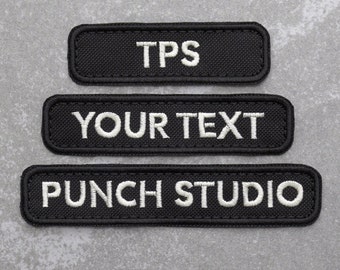Custom Nametapes Military Embroidery Patch, Black Rounded Corners