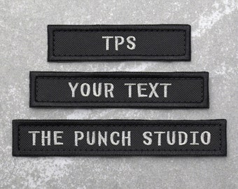 Custom Nametapes Military Embroidery Patch, Black Fabric
