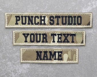 Personalised Military Tactical Nametapes Embroidery Patch, Multicam Bold