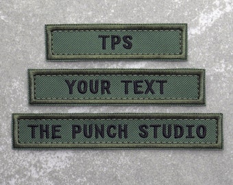 Custom Nametapes Military Embroidery Patch, Green Fabric