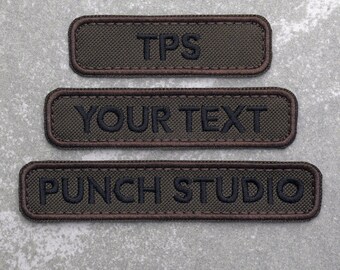 Custom Nametapes Military Embroidery Patch, Brown Rounded Corners