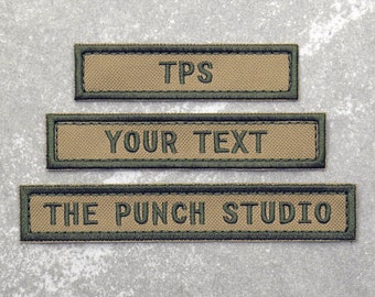 Custom Nametapes Military Embroidery Patch, Light Brown Fabric